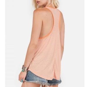 Volcom Tops - Volcom lived in orange striped racerback tank top Volcom Tops - Volcom lived in orange striped racerback tank top